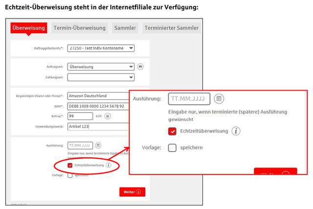 Kosten Der Echtzeit Berweisung Bei Sparkassen Preise Geb Hren