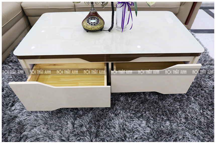 2-3 bàn trà mặt kính
