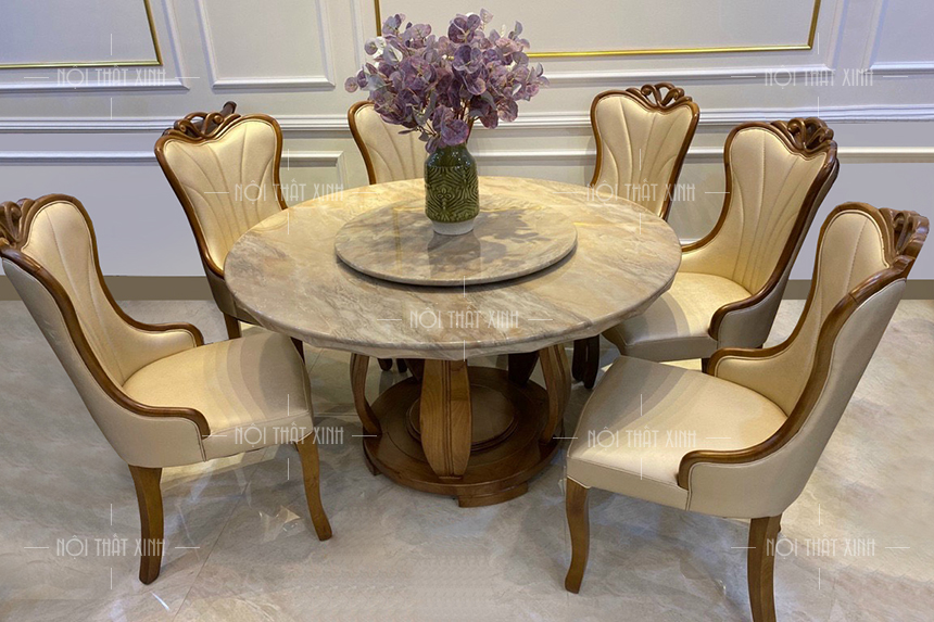 5-mau-ban-an-tron-mat-da-xoay-ban-chay-nhat-2021-4 bàn ăn tròn mặt đá xoay