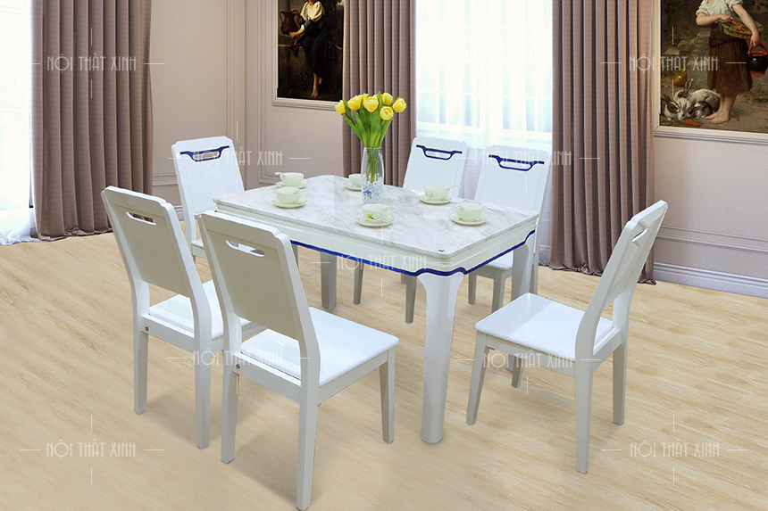 bàn ghế ăn đẹp mặt đá