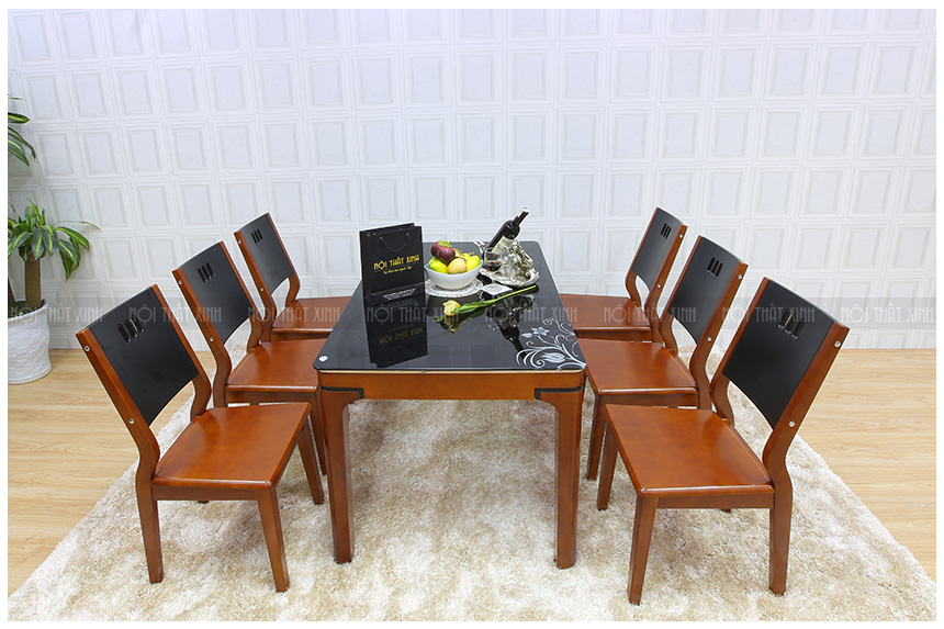 bàn ghế ăn mặt kính