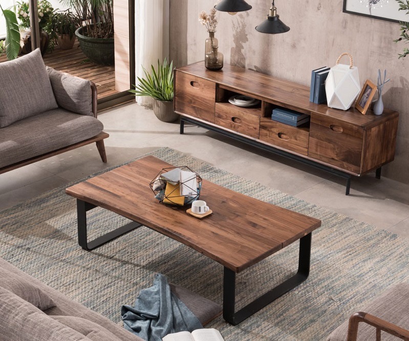 bàn trà gỗ óc chó