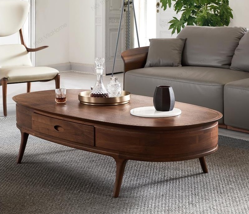 bàn trà gỗ óc chó