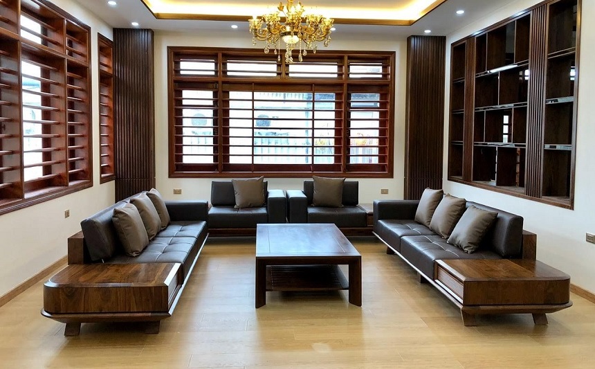 Báo giá sofa gỗ óc chó