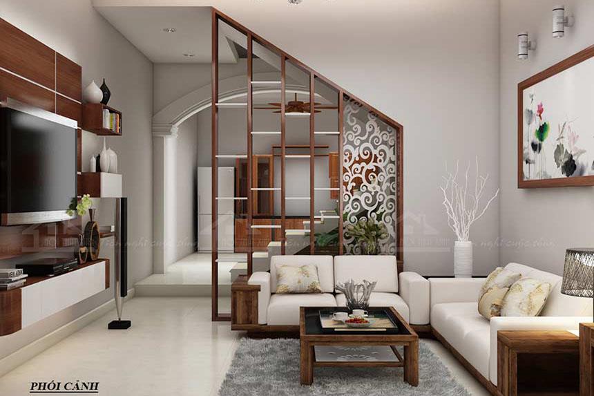 bộ bàn ghế phòng khách cho nhà ống