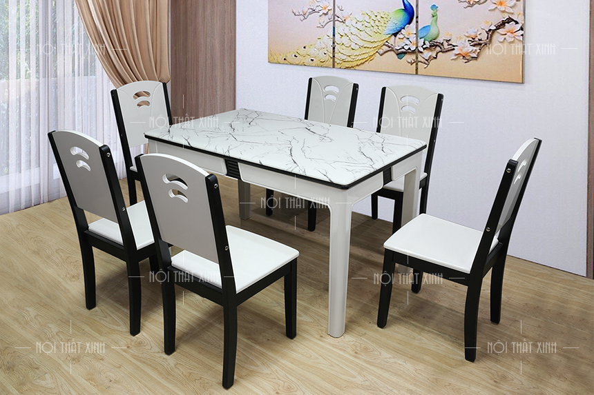 khung bàn ăn làm bằng chất liệu gì