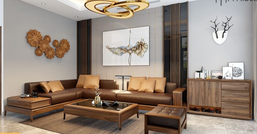 sofa-go-dem-da-1 sofa gỗ đệm da