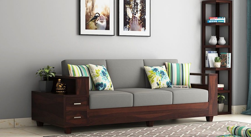 sofa gỗ mini cho phòng khách nhỏ