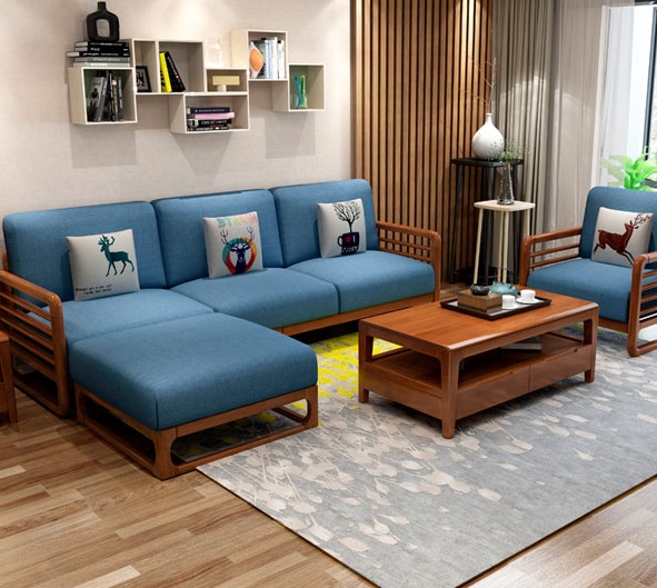 sofa gỗ Sồi Nga hiện đại