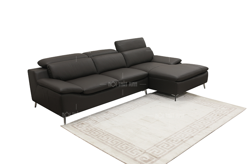 sofa-goc-da-mau-den-sang-trong-dang-cap-cho-khong-gian-1 sofa góc da màu đen