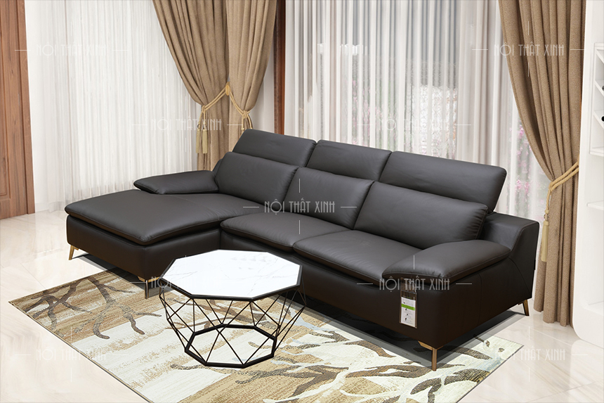 sofa-goc-da-mau-den-sang-trong-dang-cap-cho-khong-gian-2 sofa góc da màu đen