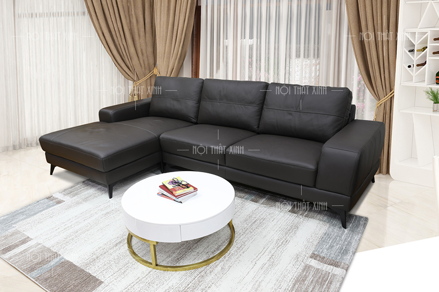 sofa-goc-da-mau-den-sang-trong-dang-cap-cho-khong-gian-4 sofa góc da màu đen