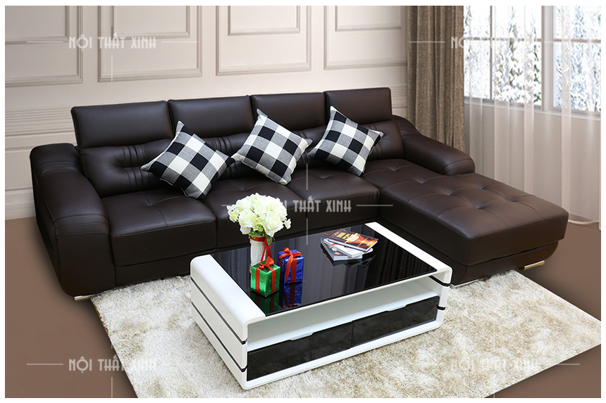 sofa-goc-da-mau-den-sang-trong-dang-cap-cho-khong-gian-5 sofa góc da màu đen