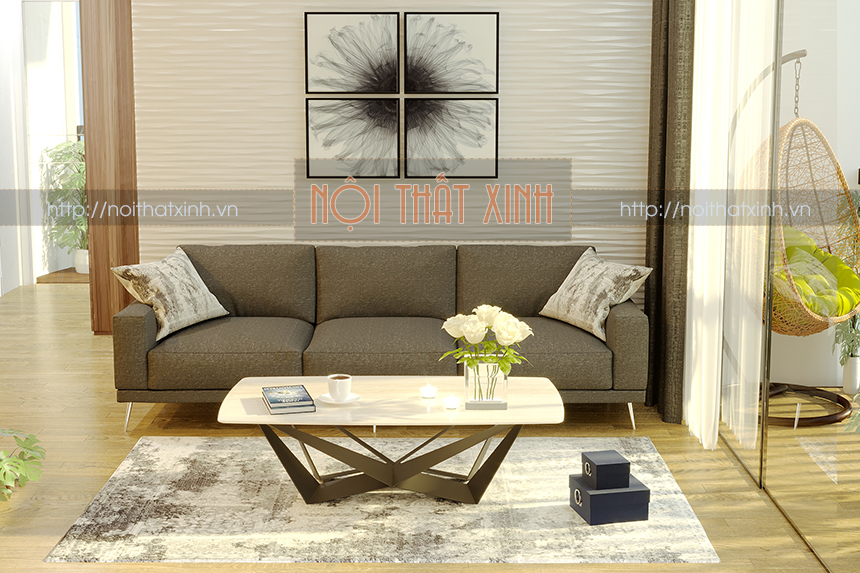 sofa văng nỉ hiện đại