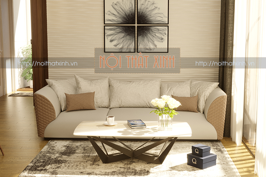 sofa văng nỉ hiện đại