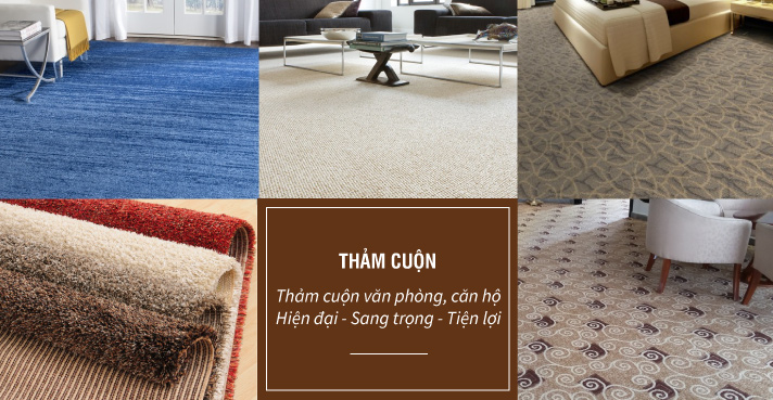 thảm cuộn trải sàn phòng khách