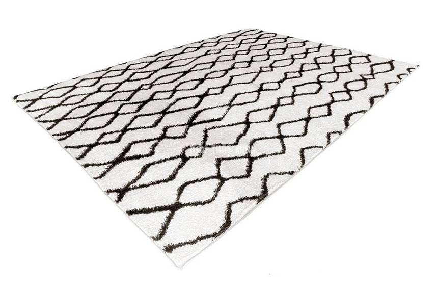 thảm trải sofa màu trắng đen