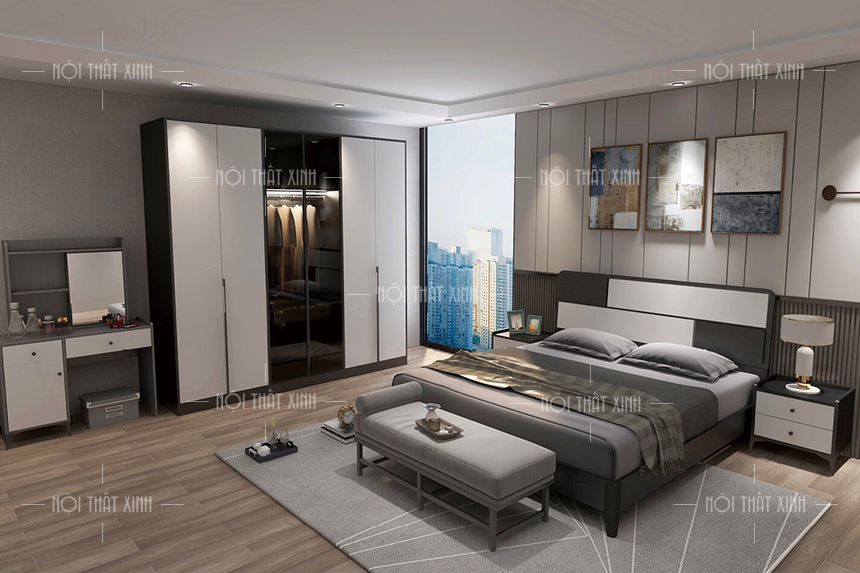 giường phòng ngủ đẹp thiết kế hiện đại, sang trọng