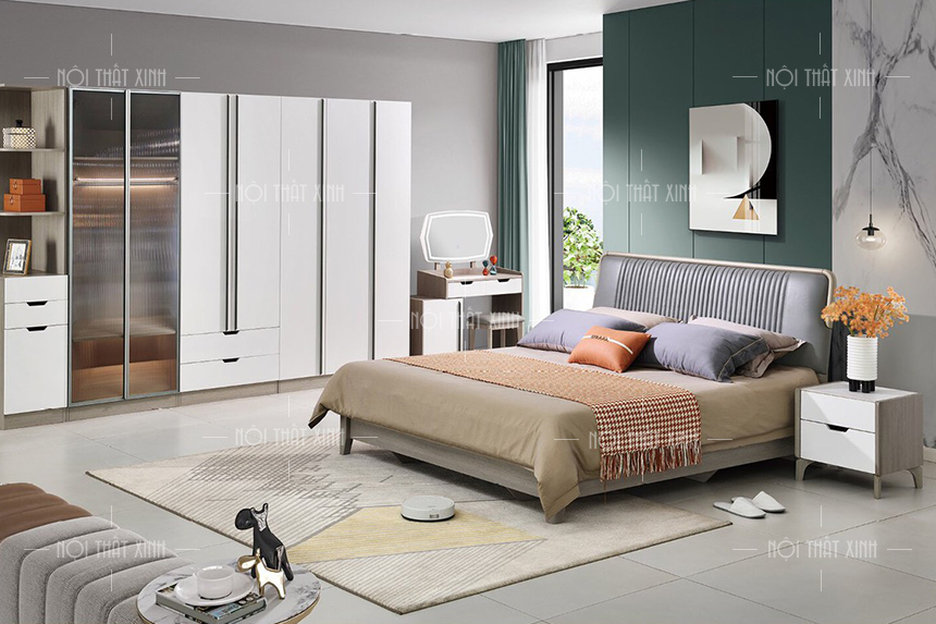 giường phòng ngủ đẹp thiết kế hiện đại, sang trọng