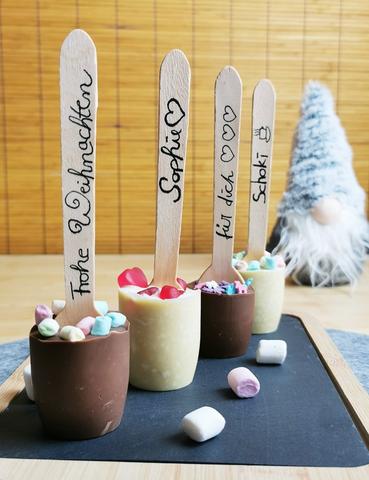 DIY Geschenk: Schokolade am Stiel für heiße Schokolade DIY Geschenk: Schokolade am Stiel für heiße Schokolade