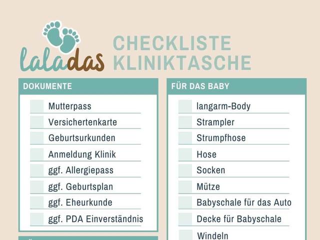 Kliniktasche packen für einen Kaiserschnitt Kliniktasche packen für einen Kaiserschnitt