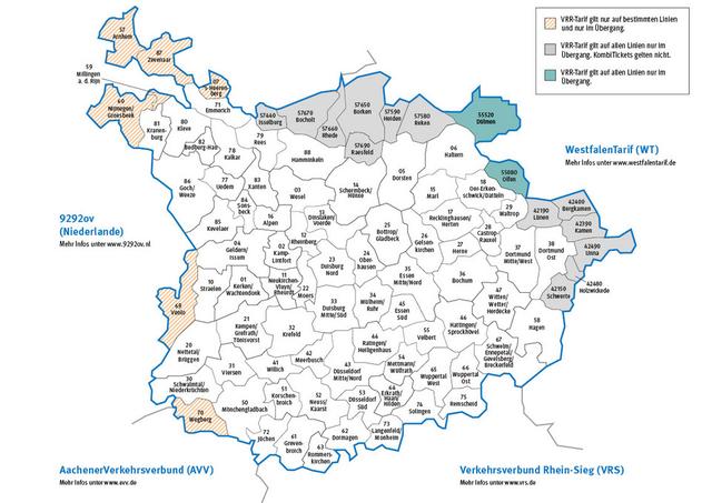 Preisübersicht: Monatskarten für Bus und Bahn im VRR