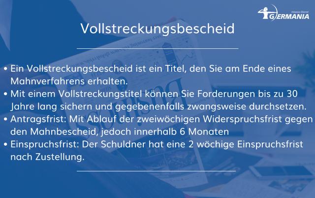 Was passiert nach Erhalt eines Vollstreckungsbescheids? Was passiert nach Erhalt eines Vollstreckungsbescheids?