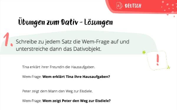 Alles Wichtige zum Dativobjekt und seiner Verwendung Alles Wichtige zum Dativobjekt und seiner Verwendung