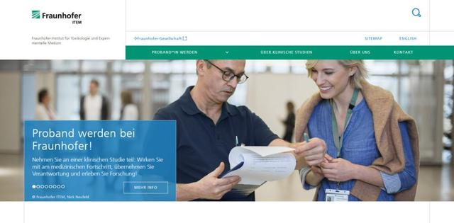 Geld verdienen durch Teilnahme an Studien: So funktioniert es am Fraunhofer ITEM Geld verdienen durch Teilnahme an Studien: So funktioniert es am Fraunhofer ITEM
