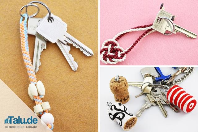 Schritt-für-Schritt-Anleitung: Schlüsselanhänger mit Bändern selber machen Schritt-für-Schritt-Anleitung: Schlüsselanhänger mit Bändern selber machen