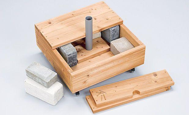 DIY-Projekt: Eigenen Sonnenschirmständer mit Rollen bauen DIY-Projekt: Eigenen Sonnenschirmständer mit Rollen bauen