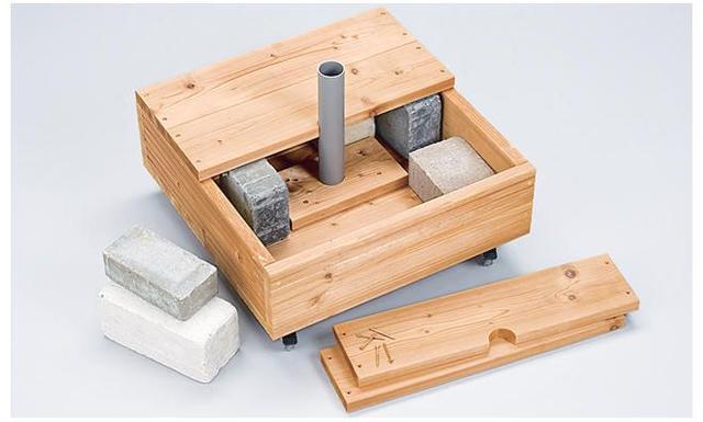 Kreative Idee: Sonnenschirmständer aus Holz selbst gestalten Kreative Idee: Sonnenschirmständer aus Holz selbst gestalten