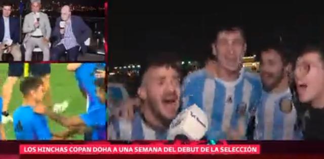 Die argentinischen Fans singen ein emotionales Lied über ihre Hoffnungen und Tränen