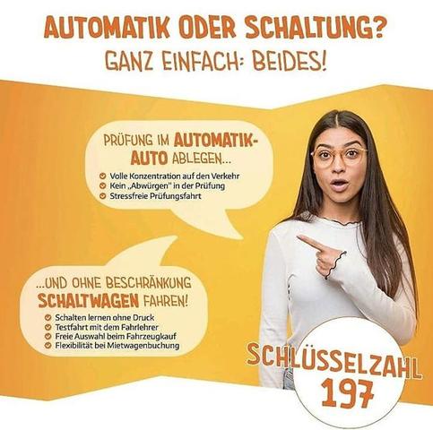 Automatikbeschränkung bei Klasse BE, C oder D mit B197 Führerschein Automatikbeschränkung bei Klasse BE, C oder D mit B197 Führerschein