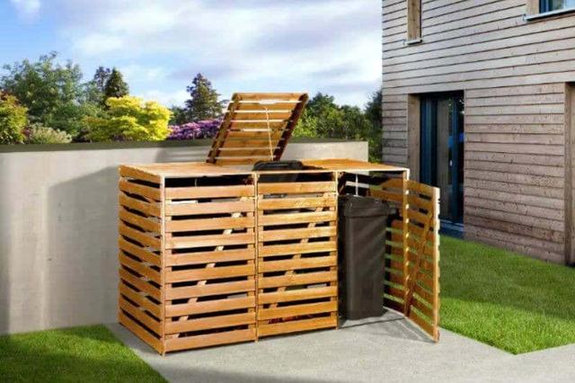 Umweltfreundliche Alternative: Mit dieser Anleitung eine Mülltonnenbox aus Holz selbst gestalten