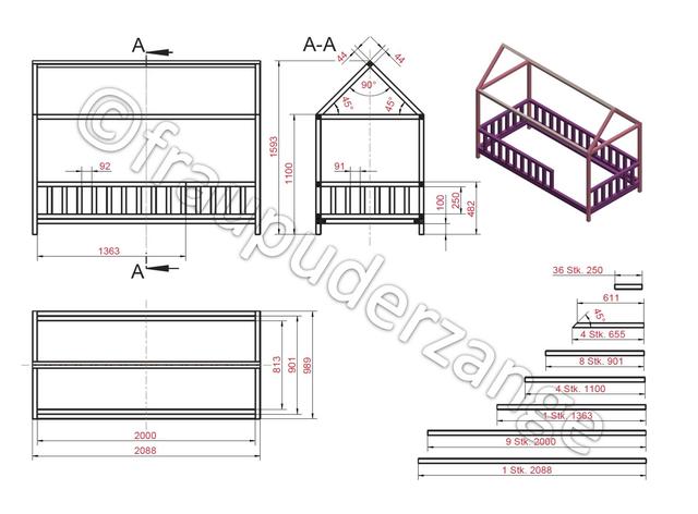 Perfektes Weihnachtsgeschenk: Bauanleitung für ein Hausbett Perfektes Weihnachtsgeschenk: Bauanleitung für ein Hausbett