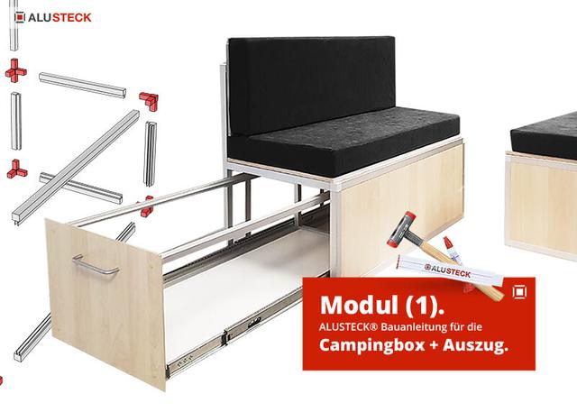 Campingbox Modul (1): Schubladen-Vollauszug montieren und befestigen Campingbox Modul (1): Schubladen-Vollauszug montieren und befestigen