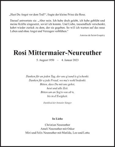 Aktuelle Informationen zur Trauerfeier von Rosi Mittermaier Aktuelle Informationen zur Trauerfeier von Rosi Mittermaier