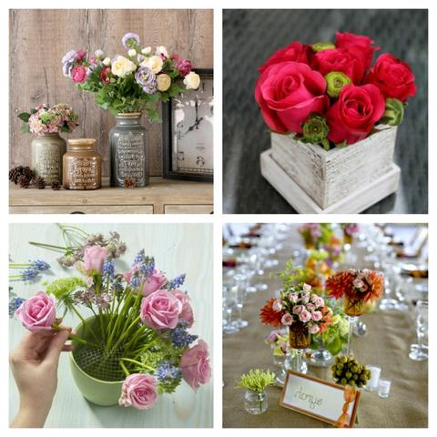 Inspiration für schöne Tischdekorationen: Selbstgemachte Blumengestecke