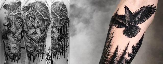 Die vielschichtige Bedeutung von Rabe Tattoos in der Mythologie Die vielschichtige Bedeutung von Rabe Tattoos in der Mythologie