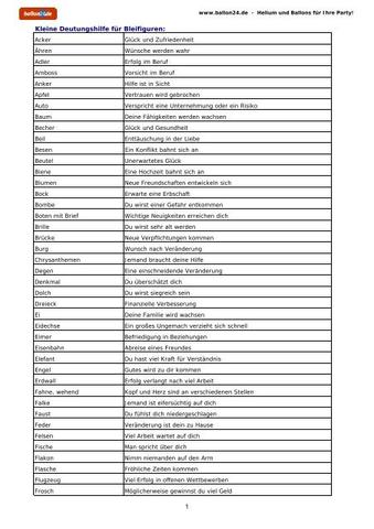 Deutungshilfen für das Bleigießen: Eine ausführliche Liste der Symbole