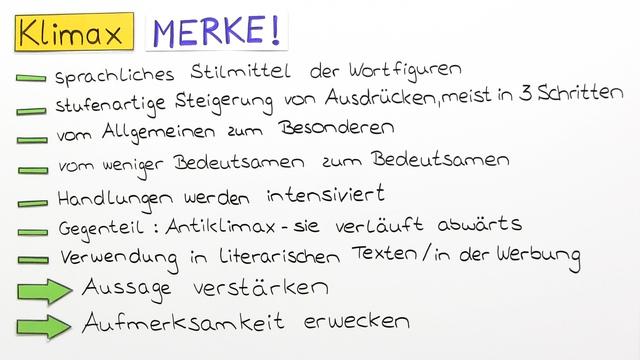 Die Bedeutung und Wirkung eines Klimax in der Literatur Die Bedeutung und Wirkung eines Klimax in der Literatur