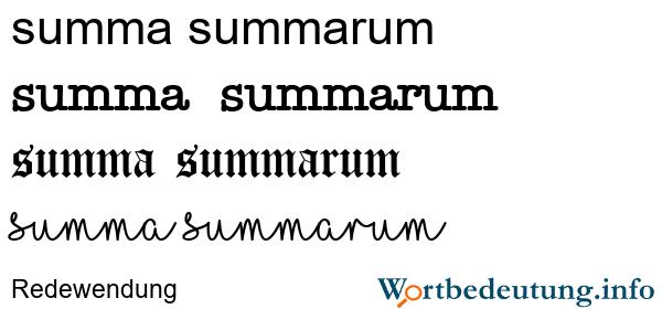Synonyme und Beispiele für "Summa summarum" Synonyme und Beispiele für "Summa summarum"