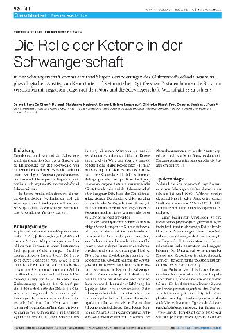 Schädliche Auswirkungen von Ketonkörpern während der Schwangerschaft