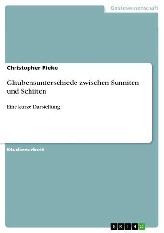 5. Die Bedeutung des Kalifats für Sunniten und Schiiten