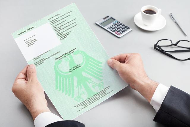 Gebühren für das Ausstellen eines Führungszeugnisses Gebühren für das Ausstellen eines Führungszeugnisses