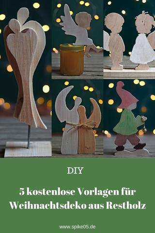 DIY: Weihnachtsdeko aus Holz selber machen - 5 kostenlose Vorlagen DIY: Weihnachtsdeko aus Holz selber machen - 5 kostenlose Vorlagen
