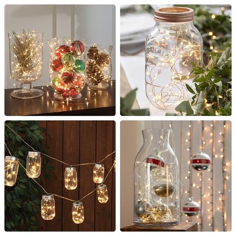 Funkelnde Weihnachtswunder: Glas mit Lichterkette als DIY-Dekoidee Funkelnde Weihnachtswunder: Glas mit Lichterkette als DIY-Dekoidee