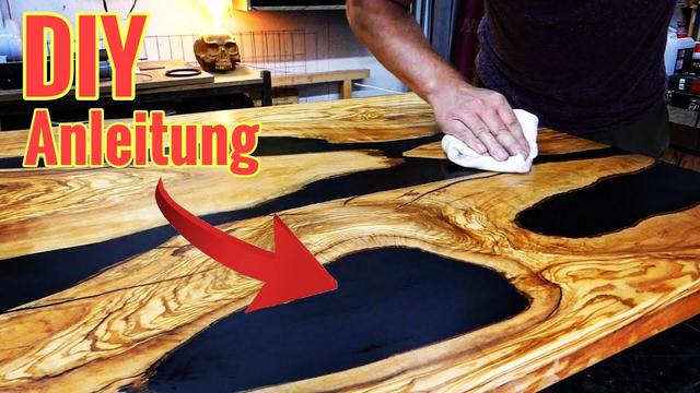 Alles Wichtige zum Bau eines Epoxidharz-Tisches in fünf Schritten Alles Wichtige zum Bau eines Epoxidharz-Tisches in fünf Schritten