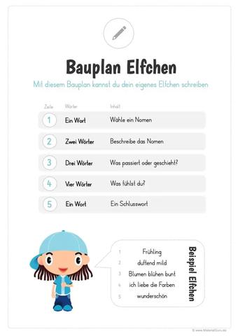 Arbeitsblätter und Übungen zum Thema Elfchen: Kostenlose Ressourcen für Deutschunterricht